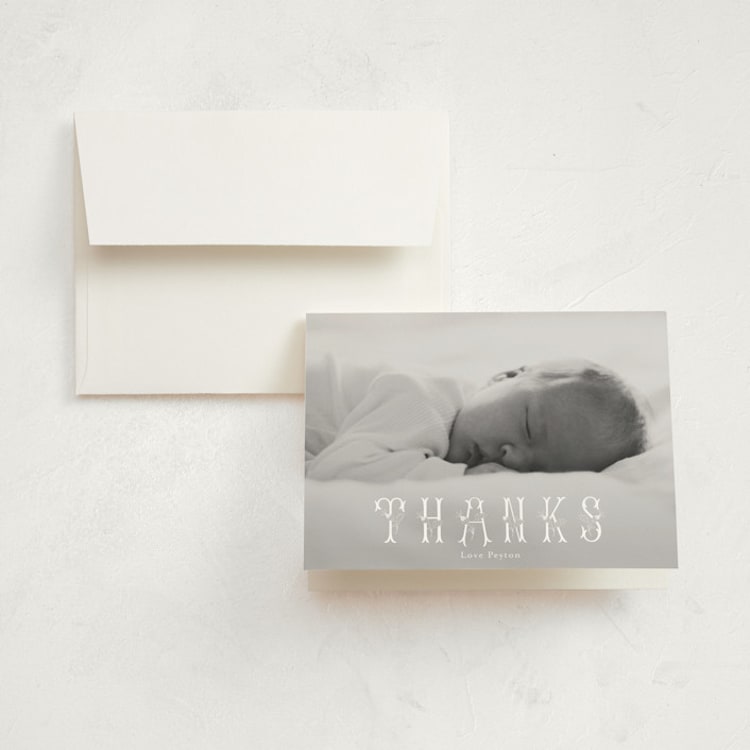 "sophia" - Birth Announcement Thank You Cards in Clouds by Lori Wemple - Front
