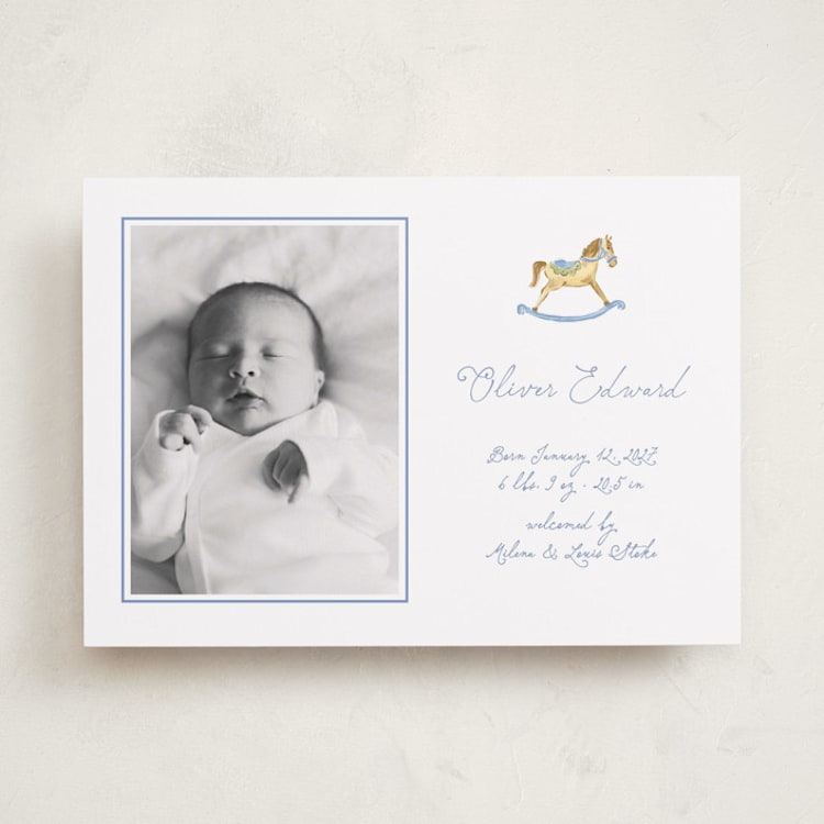 "Ternure" - Birth Announcements in Powder by Pati Cascino - Front