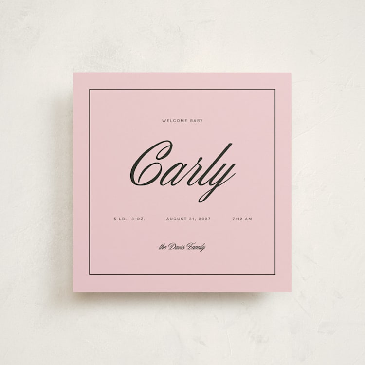 "Baby Time" - Birth Announcements in Petal by Jen Ramsey - Front