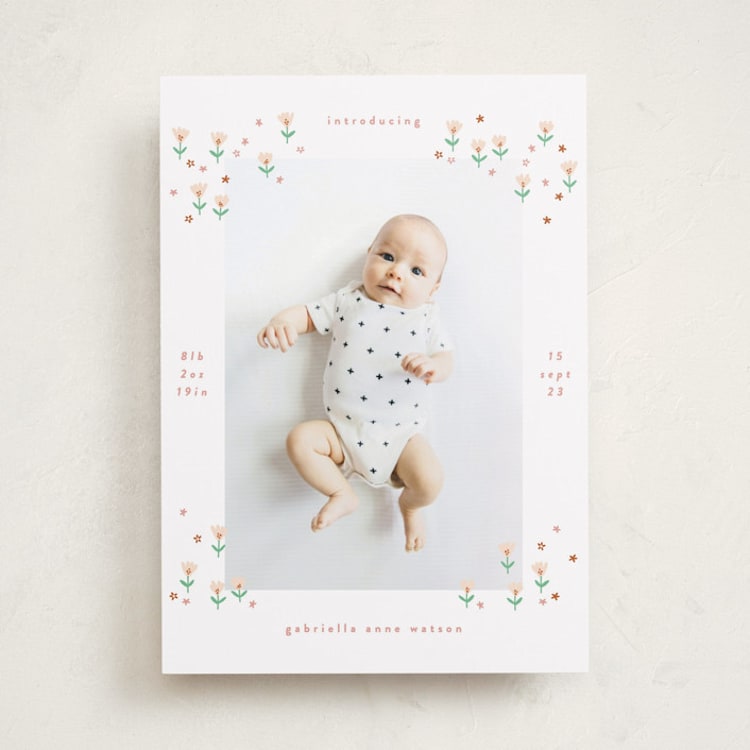 "tiny blooms" - Birth Announcements in Spring by Phrosné Barwood - Front