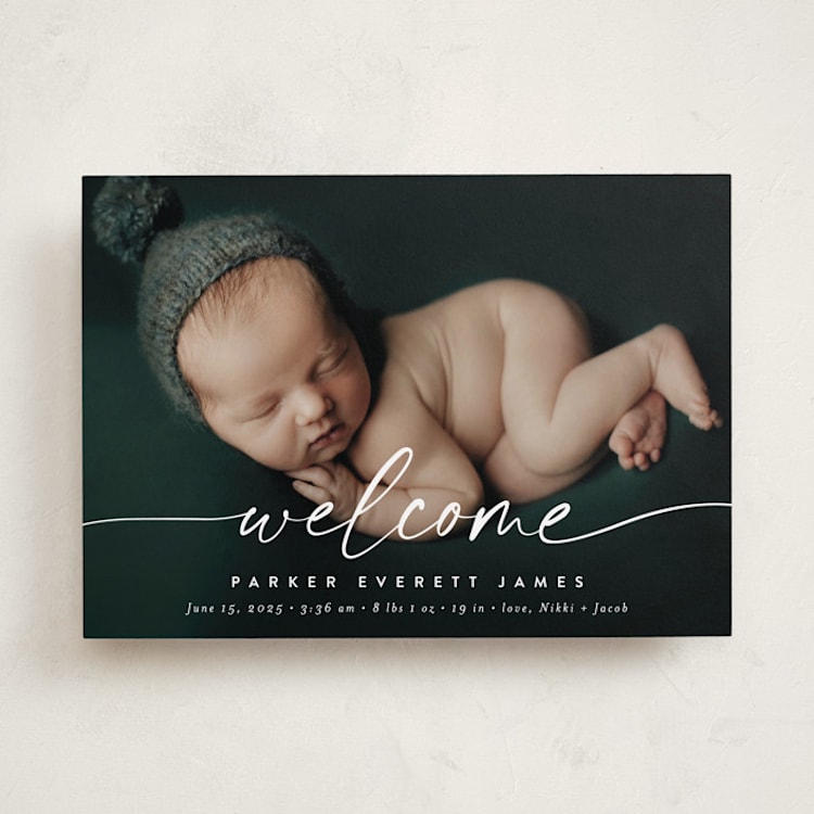 "Little Welcome" - Birth Announcements in Cloud by Susan Asbill - Front