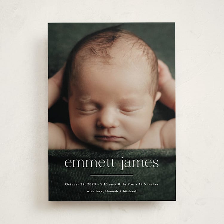 "Details" - Birth Announcements in Cloud by Susan Asbill - Front
