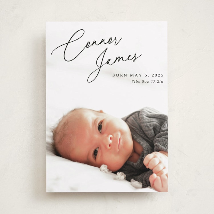 "On The Horizon" - Birth Announcements in Obsidian by Kaydi Bishop - Front