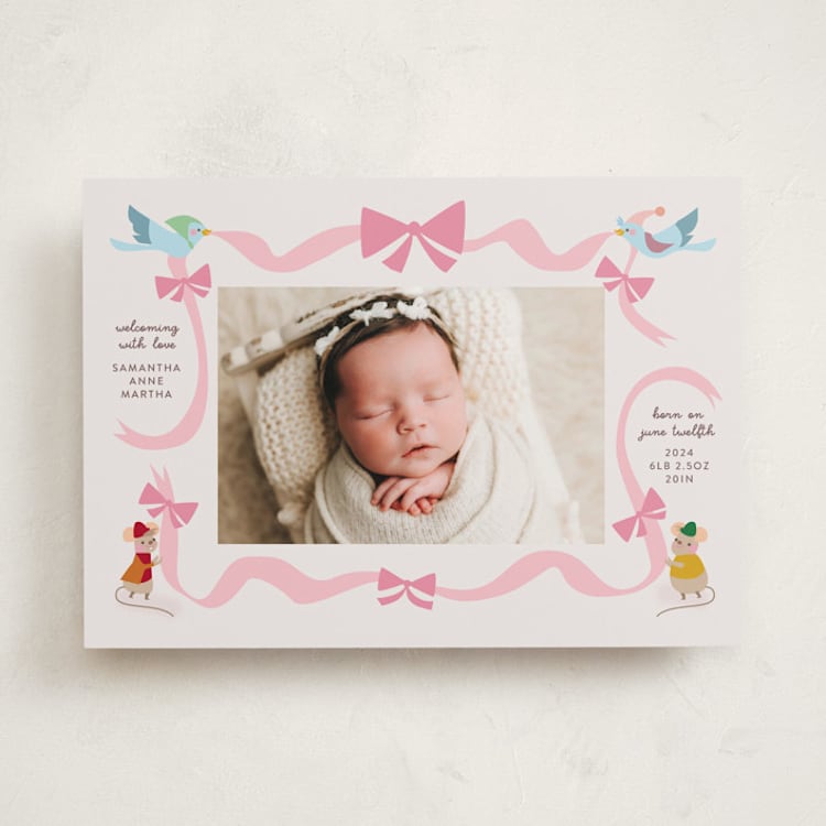"disney cinderella birth announcement" - Birth Announcements in Blush by Lori Wemple - Front