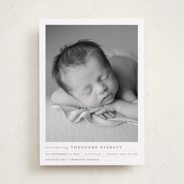 "Modern Grid" - Birth Announcements in Sand by Alexandra Cohn - Front
