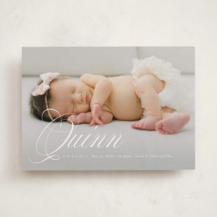 "elegant name" - Birth Announcements in Owlet by Jackie Crawford - Front