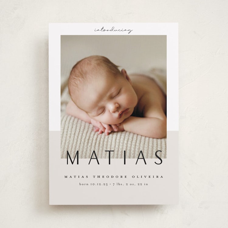 "Big News" - Birth Announcements in Ivory by Maria Hilas-Louie - Front