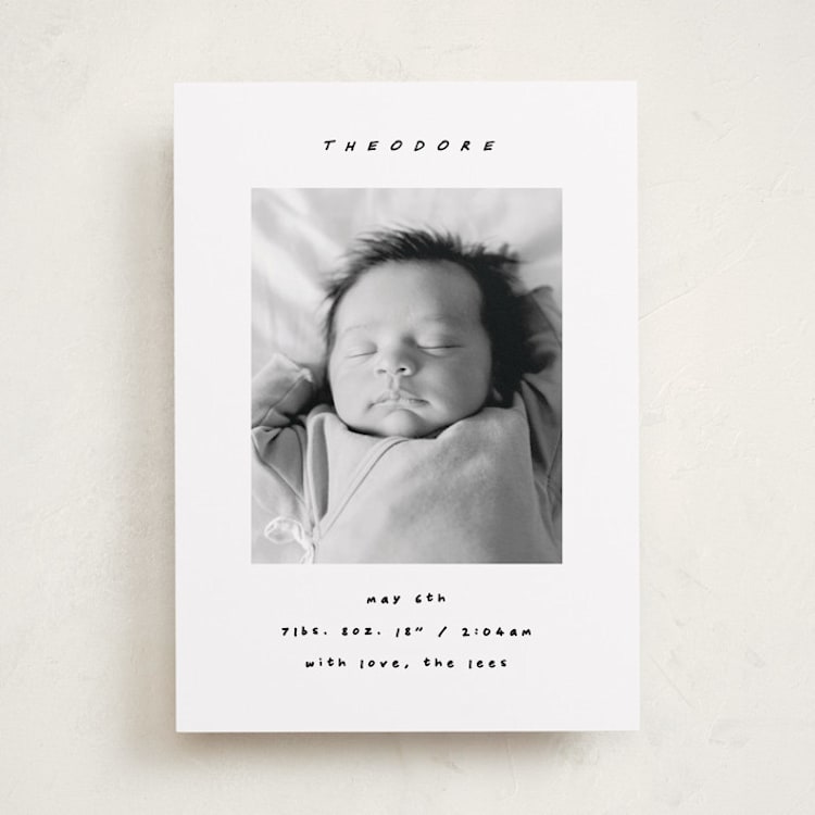 "Pano" - Birth Announcements in Snow by AK Graphics - Front