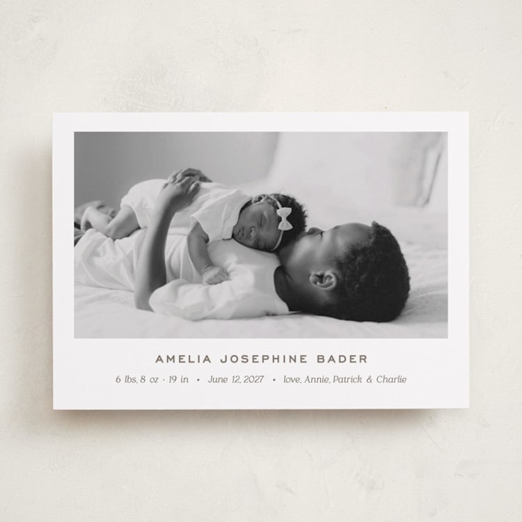 "Soho" - Birth Announcements in Fawn by Megan Davis - Front