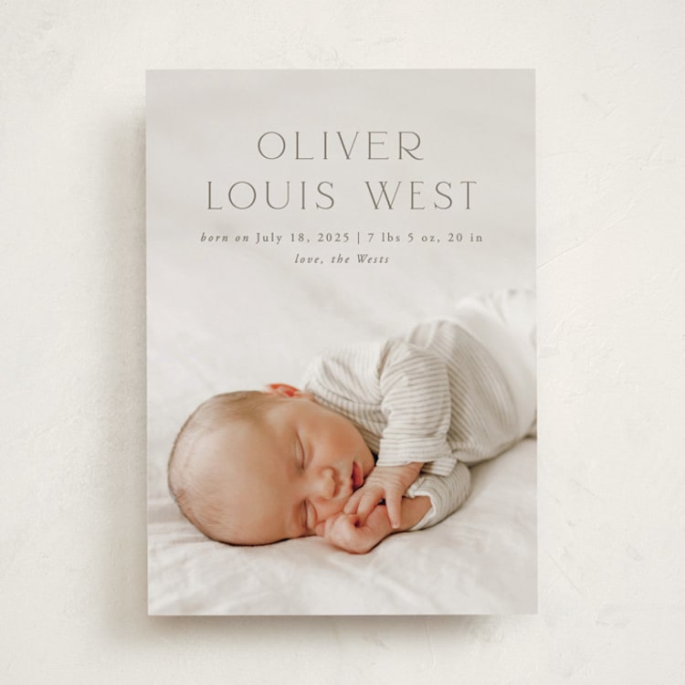 "Our Hearts" - Birth Announcements in Fog by Julia Hall - Front