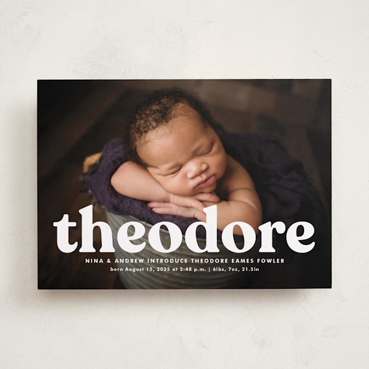 "modern vintage" - Birth Announcements in Ghost by Lea Delaveris - Front