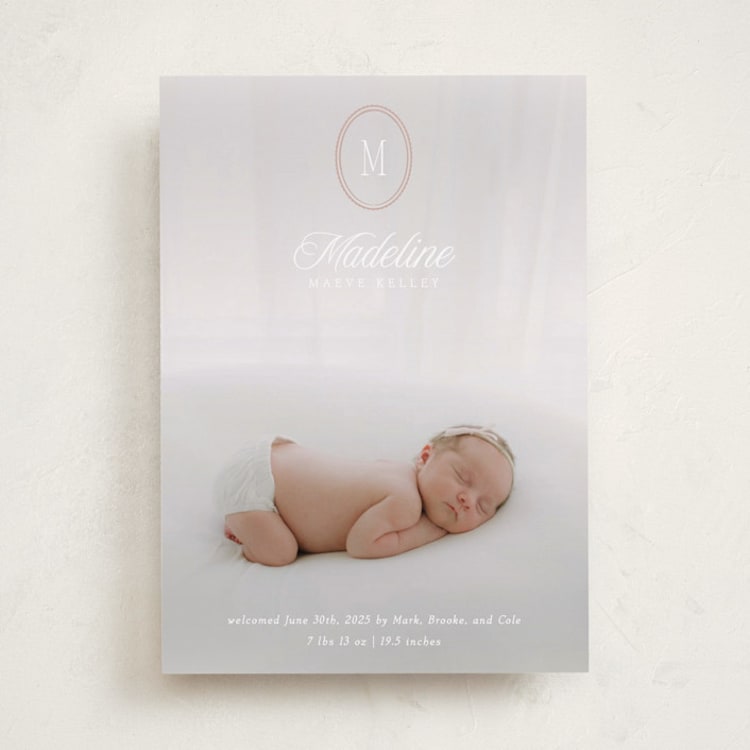 "Cameo" - Birth Announcements in Petal by Robert and Stella - Front