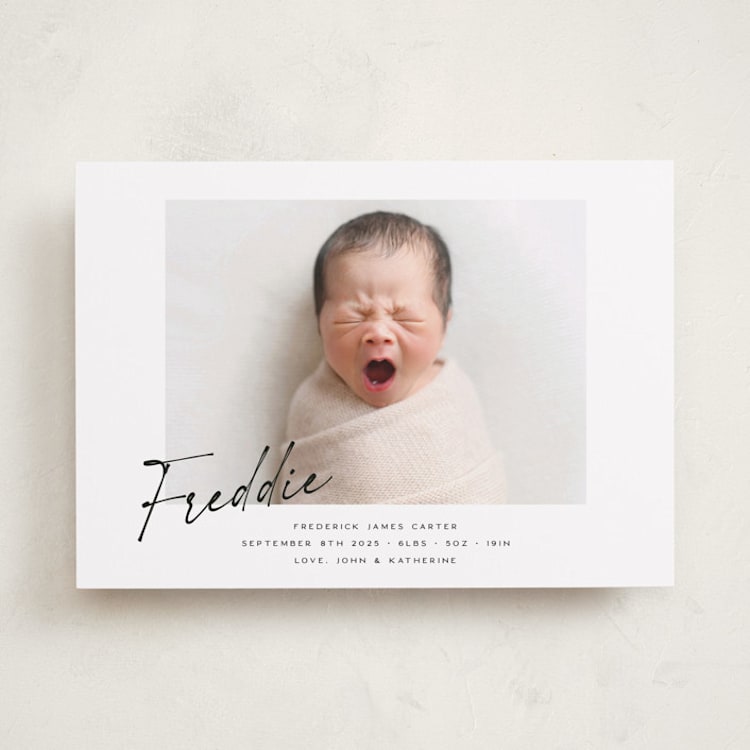 "Nickname" - Birth Announcements in Dove by Paula Pecevich - Front