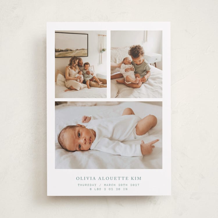 "windows to our heart" - Birth Announcements in Shortcake by Bramble Studio - Front