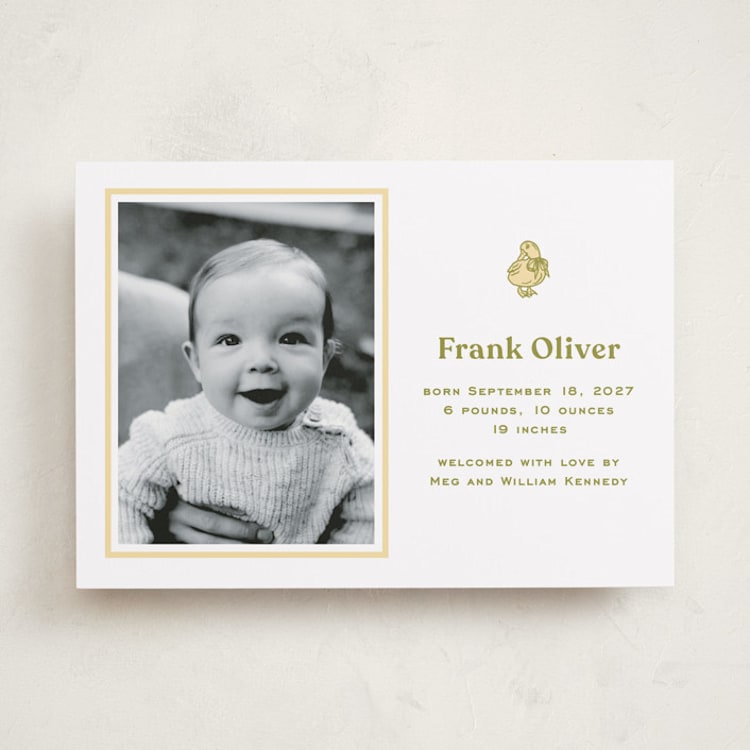 "Ducky" - Birth Announcements in Sunshine by Megan Davis - Front
