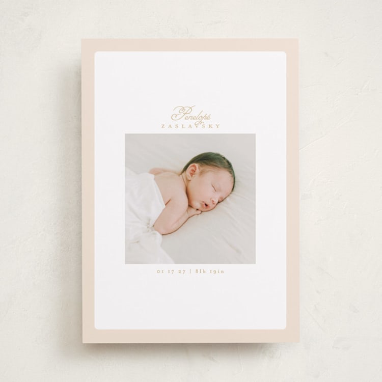 "soft frame" - Birth Announcements in Peachy by Phrosné Barwood - Front