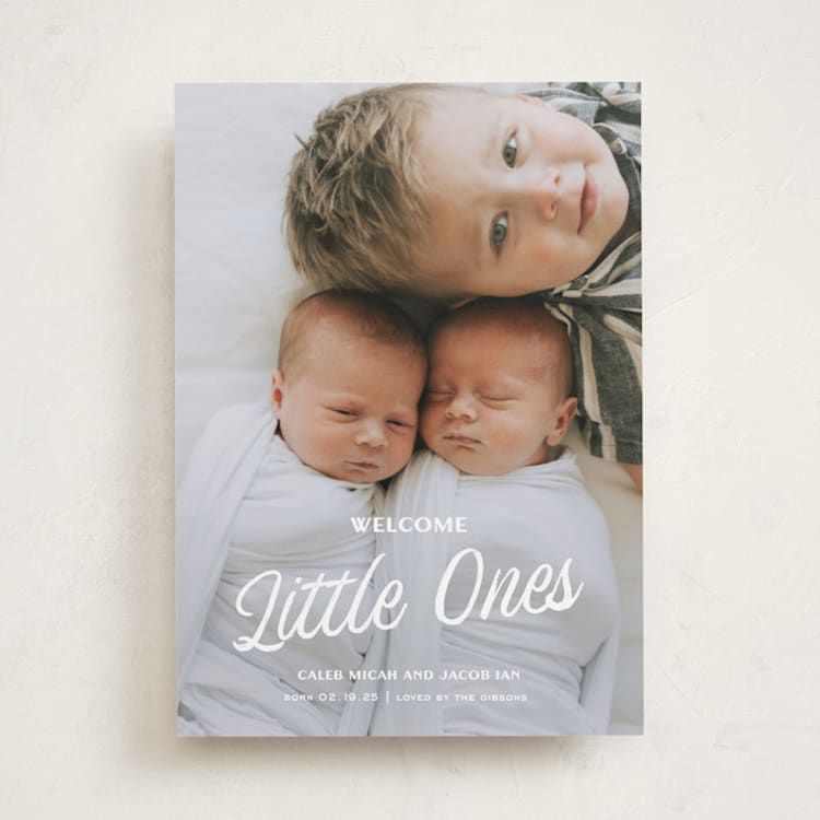 "Vintage" - Birth Announcements in Bunny by Sarah Cohn - Front