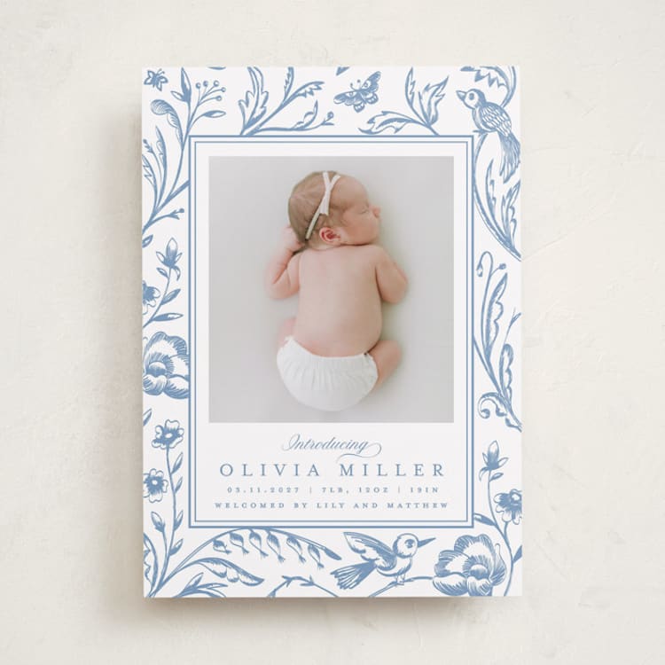 "Dreamy Garden" - Birth Announcements in Cloud by Teju Reval - Front