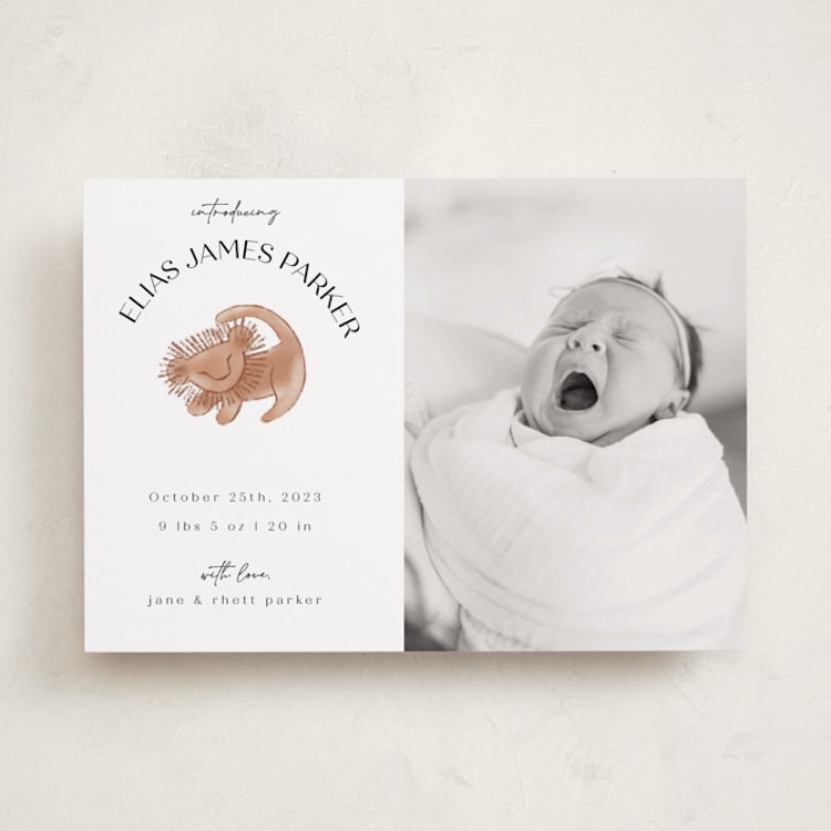 "Disney The Little Lion King" - Birth Announcements in Desert by Maja Cunningham - Front