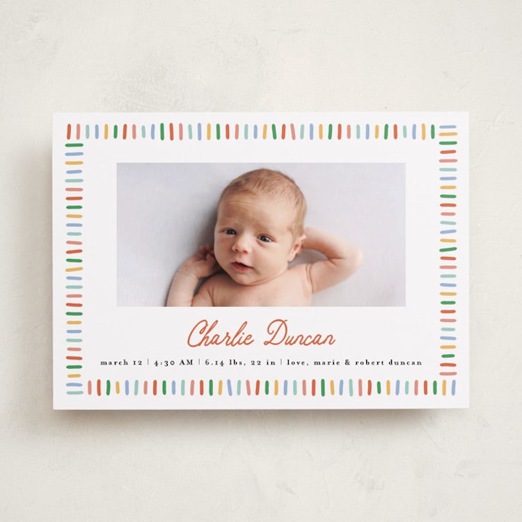 "Coloring Book" - Birth Announcements in Rainbow by Maria Alou - Front