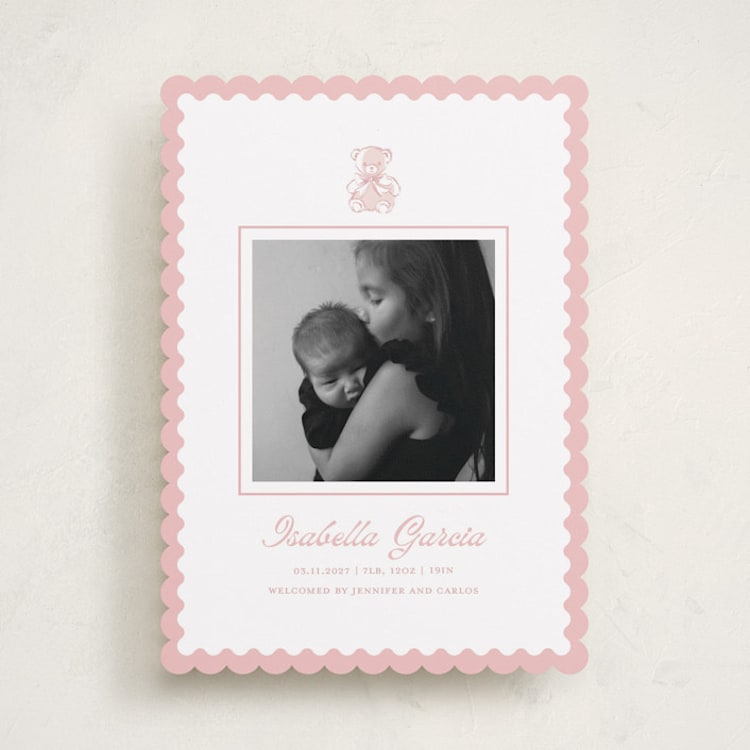"Sweet Teddy Bear" - Birth Announcements in Petal by Teju Reval - Front
