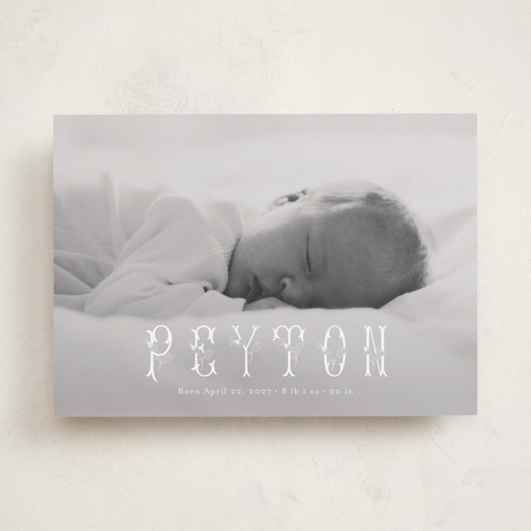 "sophia" - Birth Announcements in Clouds by Lori Wemple - Front