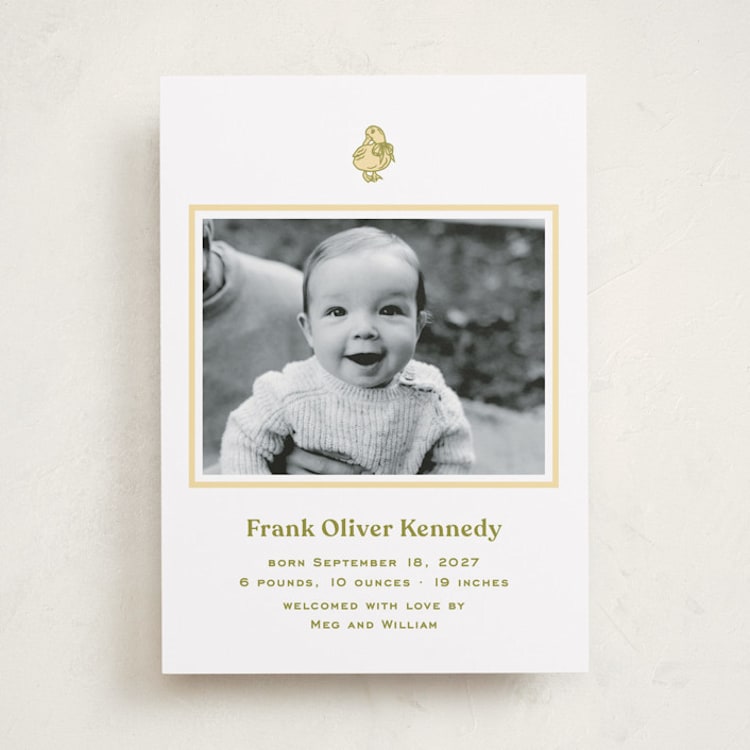"Ducky" - Birth Announcements in Sunshine by Megan Davis - Front