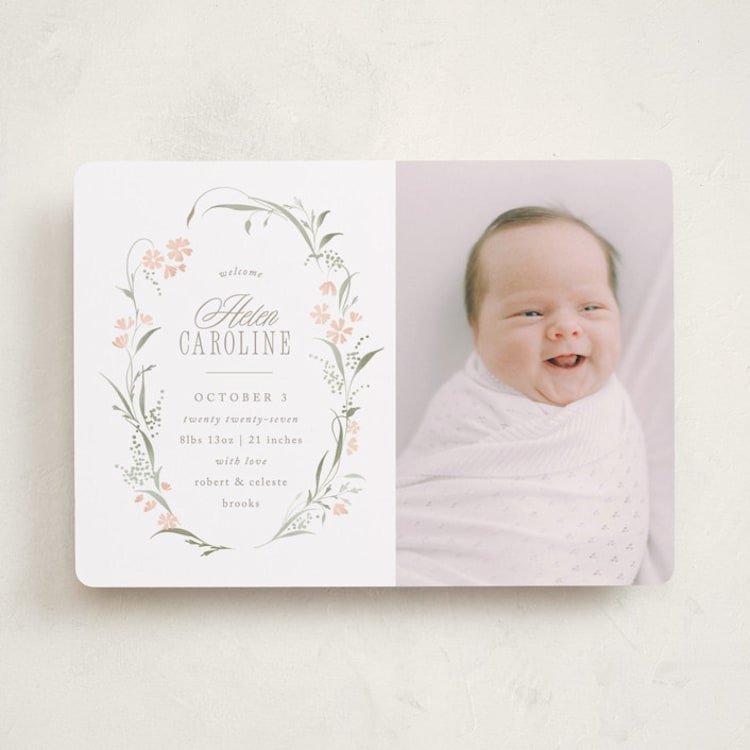 "Dottie" - Birth Announcements in Sweet Pea by Erin L. Wilson - Front