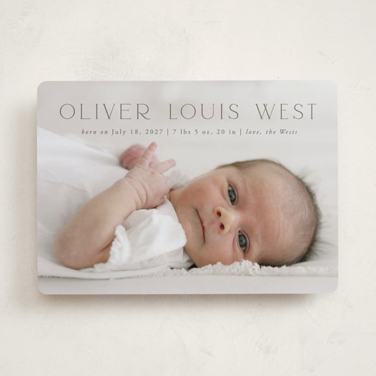 "Our Hearts" - Birth Announcements in Fog by Julia Hall - Front