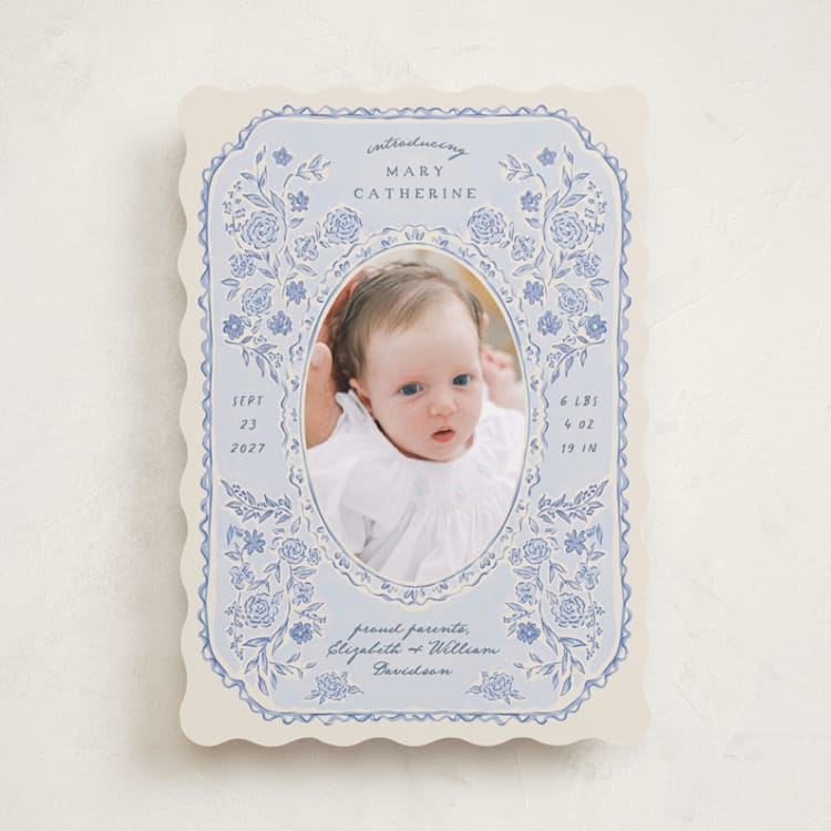 "porcelain and lace" - Birth Announcements in Delft by Grae - Front