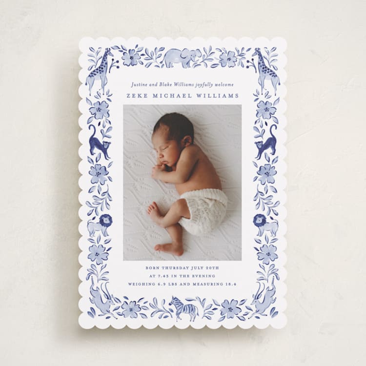"Wild one" - Birth Announcements in Ink by Sarah Knight - Front