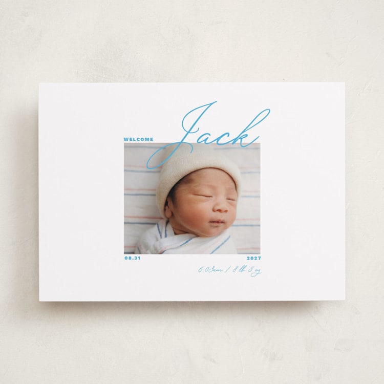 "Congratulations" - Birth Announcements in Ocean by Jen Ramsey - Front