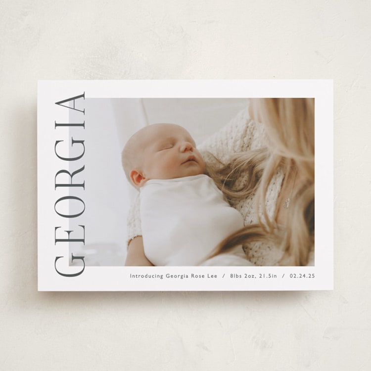 "The Chic Side" - Birth Announcements in Ink by Carolyn MacLaren - Front