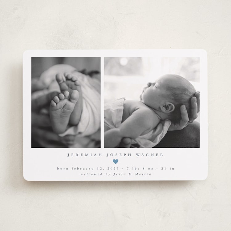 "Effortless" - Birth Announcements in Sky by Emily Sabol Goss - Front