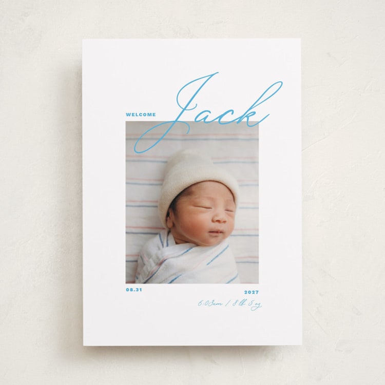 "Congratulations" - Birth Announcements in Ocean by Jen Ramsey - Front