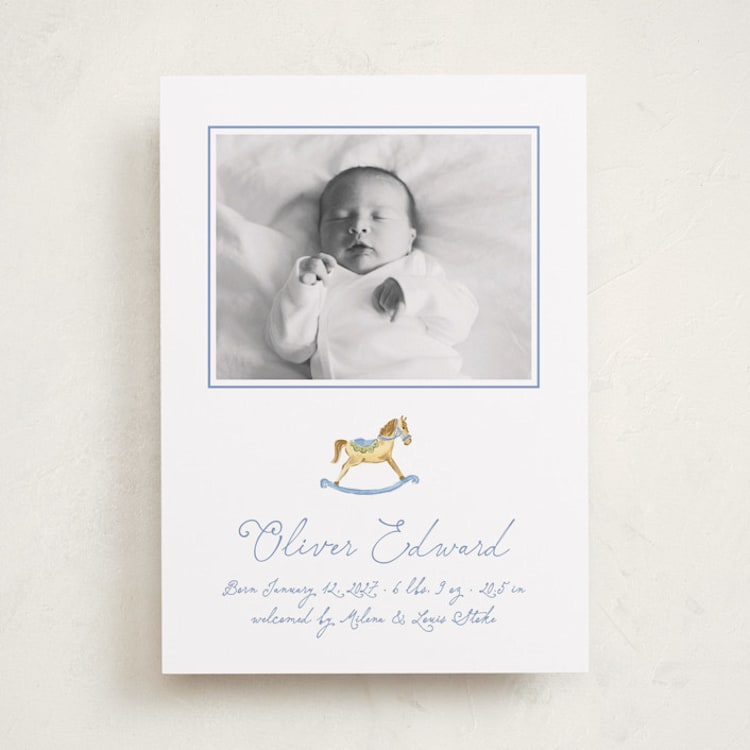 "Ternure" - Birth Announcements in Powder by Pati Cascino - Front