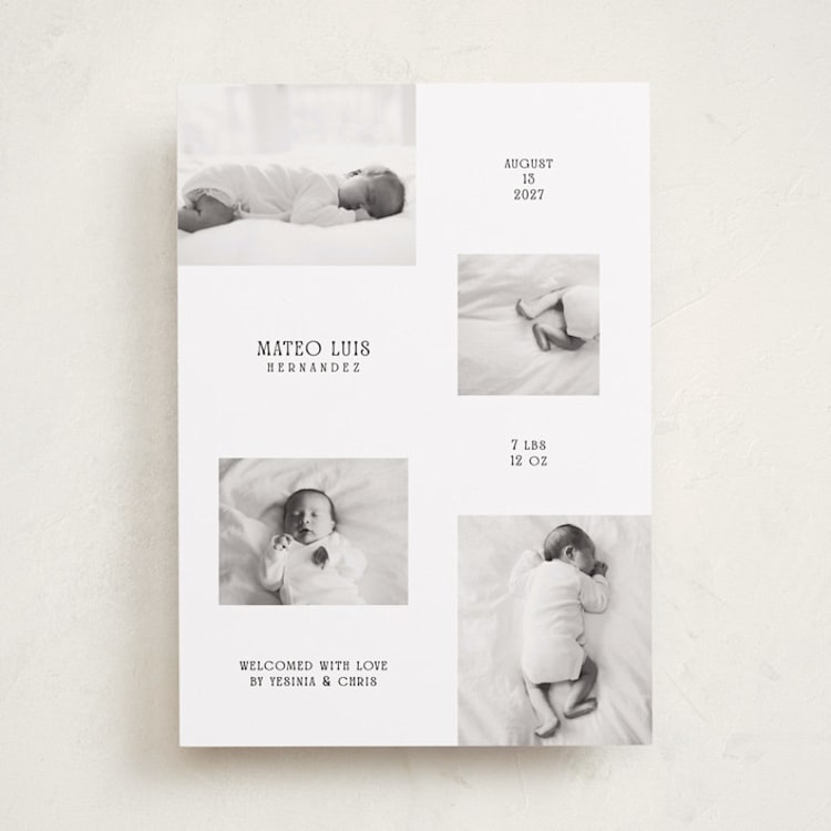 "Keepsake" - Birth Announcements in Sugar by Owl and Toad - Front