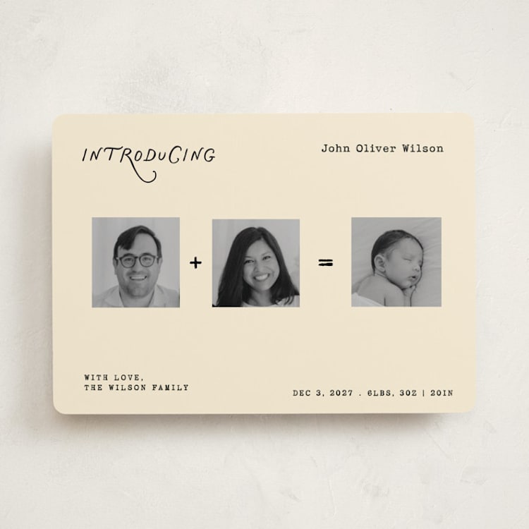 "Our New Chapter" - Birth Announcements in Chalkboard by Rina Ozum - Front
