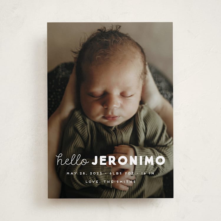 "meet me" - Birth Announcements in Cloud by Snow and Ivy - Front
