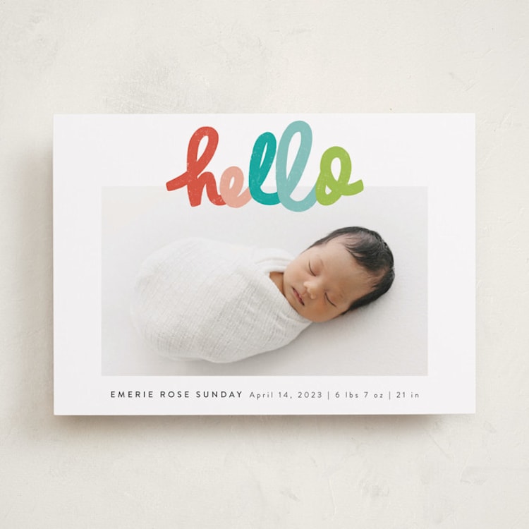 "hello doodle" - Birth Announcements in Dream by Stephanie Hawkes - Front