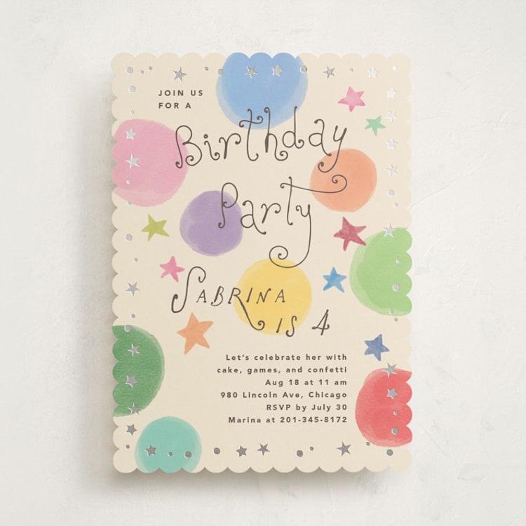 "Birthday maximalism" - Children's Birthday Party Invitations in Confetti by Creo Study - Front