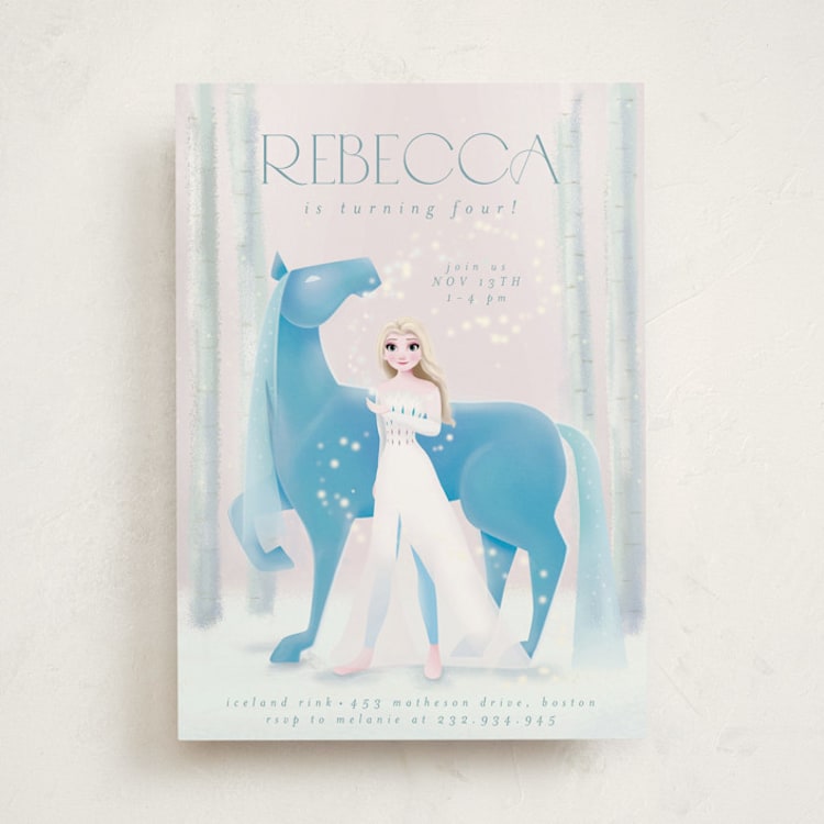 "Disney's Elsa and Nokk Magical Forest" - Children's Birthday Party Invitations in Dawn by Kim Thoa - Front