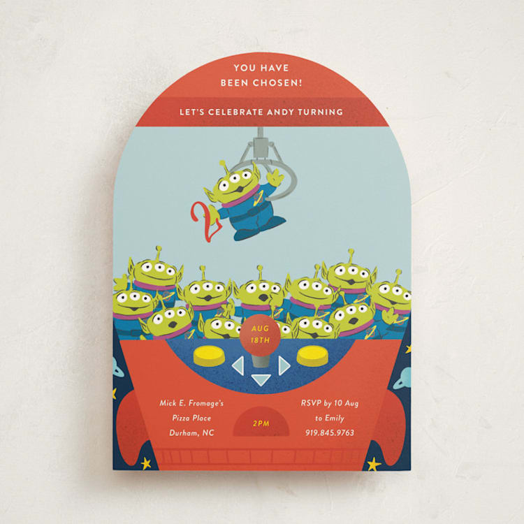 "Disney and Pixar's Toy Story Birthday Claw" - Children's Birthday Party Invitations in Star Alliance by Jackie Crawford - Front