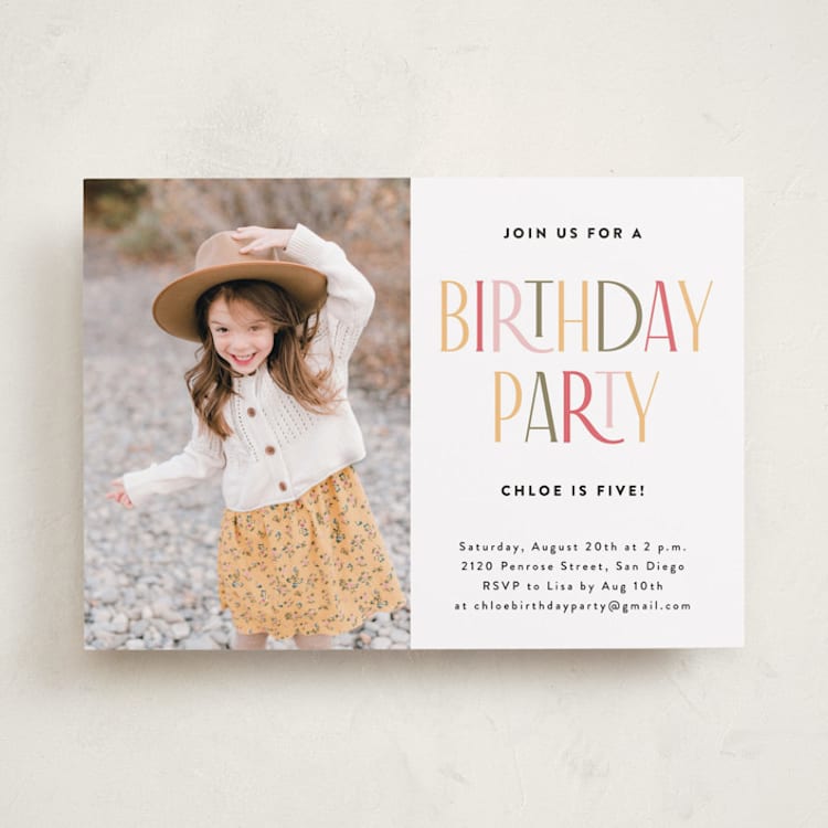 "Happy Birthday" - Children's Birthday Party Invitations in candy by Iveta Angelova - Front
