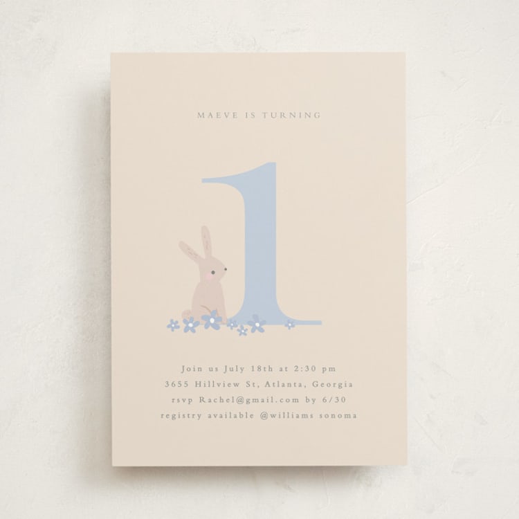 "Woodland Garden" - Children's Birthday Party Invitations in Bluebell by Angela Thompson - Front