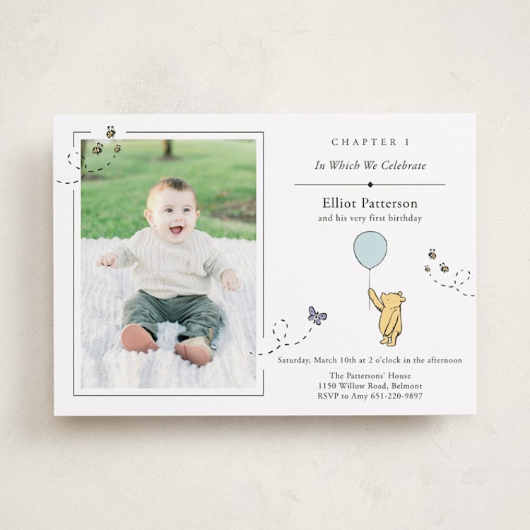 "Disney Sweetest Adventure" - Children's Birthday Party Invitations in Cloud by Heather Schertzer - Front