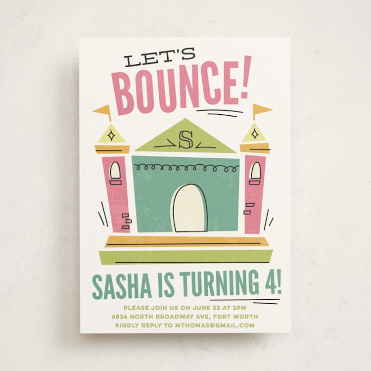 "Let's Bounce" - Children's Birthday Party Invitations in Fairy by Jessie Steury - Front