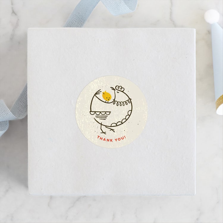 "Barnyard Parade" - Children's Birthday Party Stickers in Barn by Kimberly Morgan - Front