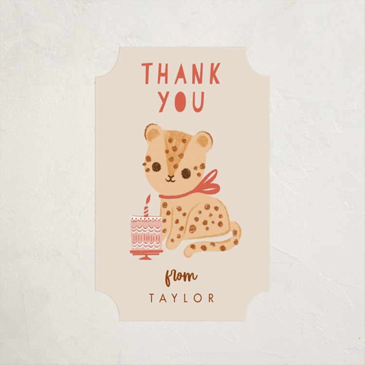 "It's a party" - Children's Birthday Party Stickers in Poppy by Vivian Yiwing - Front