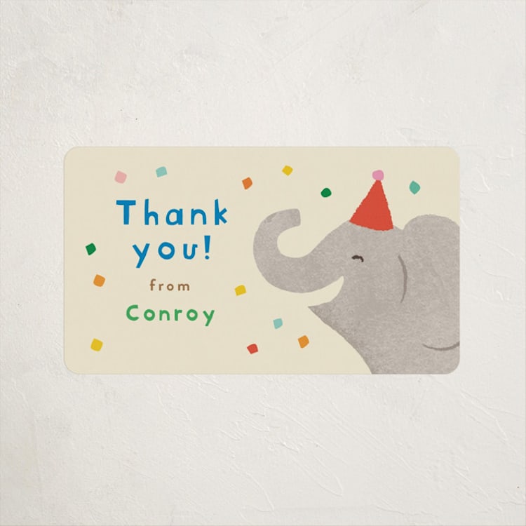 "confetti crew" - Children's Birthday Party Stickers in Sugar Cookie by Jennifer Wick - Front